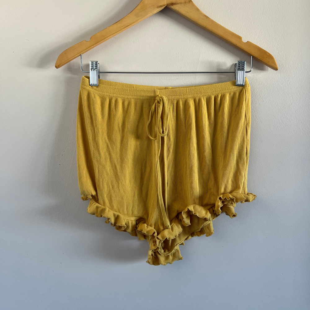 Mango Yellow Ribbed Ruffle Set - Picture 5 of 7